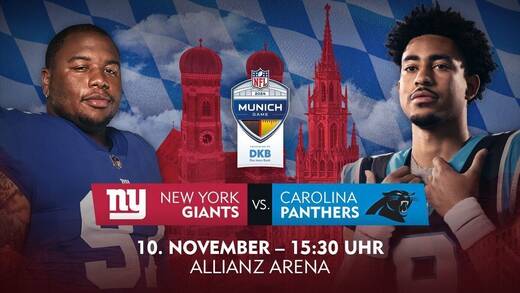 Im November in München: Das NFL-Spiel Carolina gegen New York Giants