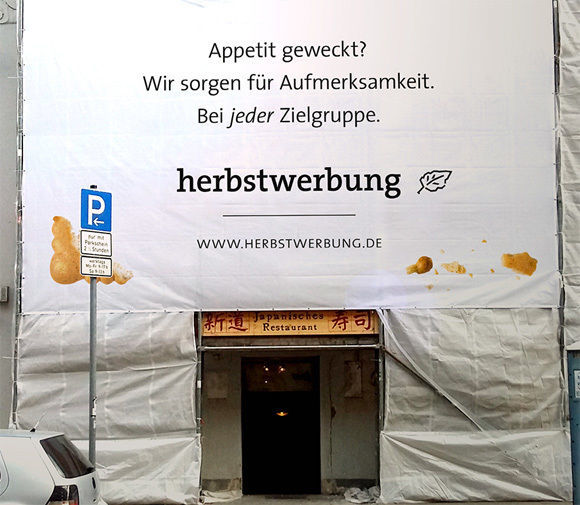 Auflösung der Eigenwerbung-Aktion (Abb.: Herbstwerbung)