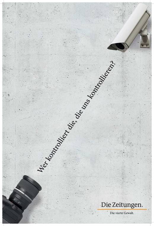 Silber-Anzeige des Jahres: Überwachungskamera vom Kreativteam bei Dieckertschmidt.