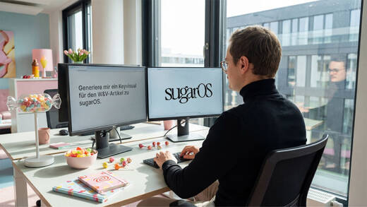 Jasper Börnsen und das Tool sugarOS im Einsatz.