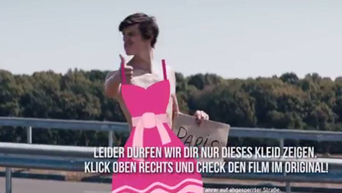 Sind Sie auch so schamhaft wie die Schweizer? Verpixeln war zu wenig, für Youtube braucht es schon zum Beispiel ein Kleid für den Axe-Spot von Dokyo.