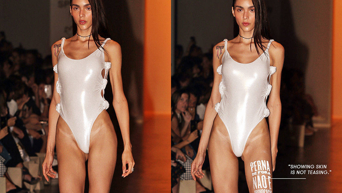 "Invisible Sexism": Links die Ansicht ohne Blitz, rechts mit Blitz.
