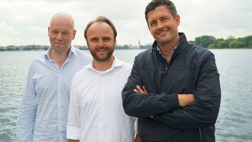 v.l. Peter Dräger (Grey Shopper), Marco Burkhardtsmayer (Muse Content), Jan-Philipp Jahn (CEO Grey Germany).