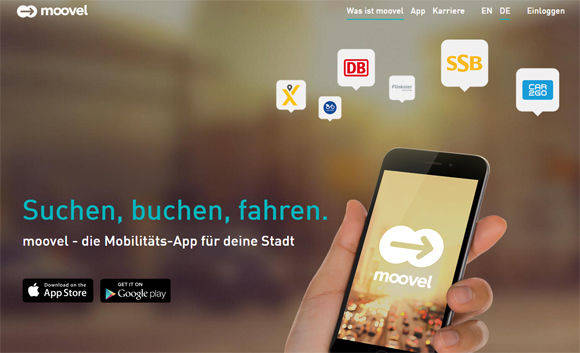 Moovel-App: "One-Stop-Shop" für urbane Mobilität.