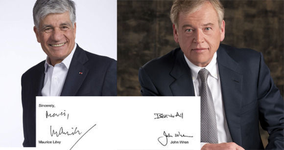 Maurice Levy und John Wren machen gemeinsame Sache. Maurice Levy und John Wren machen gemeinsame Sache.