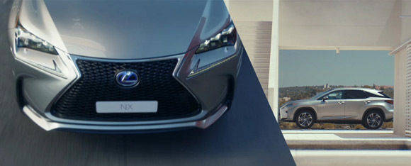 Der Spot für die SUVs von Lexus setzt auf Splitscreen.