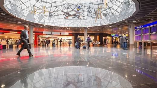 Deutschlands größter Flughafen: das Terminal 1 am Frankfurter Airport.