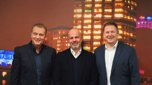 v.l. Talon-CEO Barry Cupples, Winfried Karst und Adrian Skelton (geschäftsführender Partner)