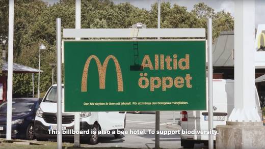 McDonald's will Bienen ein Zuhause bieten.