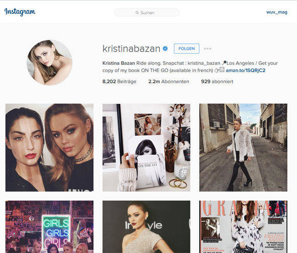 Kristina Bazan hat es zur Instagram-Berühmtheit gebracht.