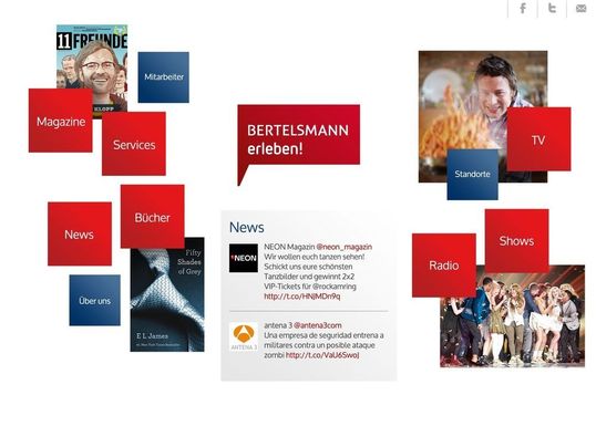 Bertelsmann stellt sich vor: im Web und als App.