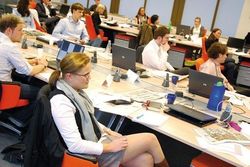 Axel Springer Akademie: Volontäre beim Unterricht.