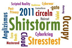 Jury wählt Shitstorm zum deutsch-englischen Wort 2011