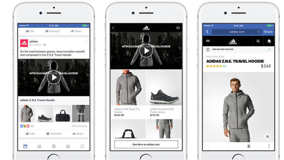 Adidas gehört zu den Startkunden von Facebook "Collection".
