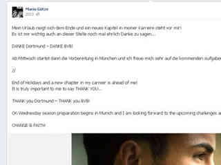 Facebook-Vertipper: Shitstorm über Mario Götze Facebook-Vertipper: Shitstorm über Mario Götze