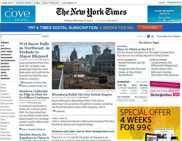 Die New York Times fährt mit ihrem Digitalisierungskurs offenbar gut. Die New York Times fährt mit ihrem Digitalisierungskurs offenbar gut.