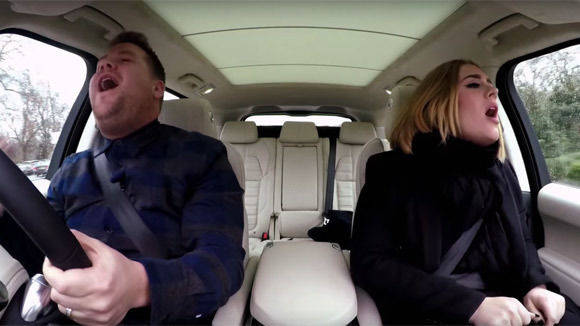 Sängerin Adele in der "Late Late Show" von James Corden.