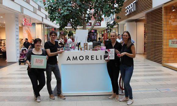 Amorelie-Stand in den Spandau Arcaden in Berlin.