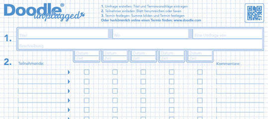 Doodle im Retro-Fieber: Terminplanung wieder auf Papier