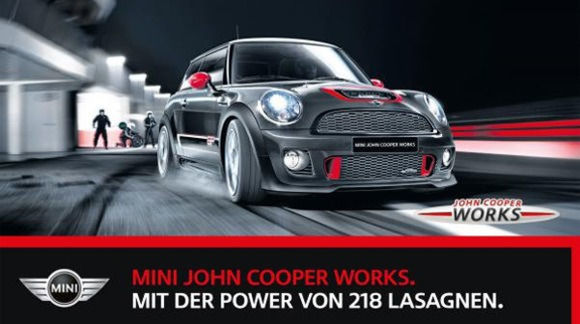 Mini-Werbung: "Mit der Power von 218 Lasagnen" Mini-Werbung: "Mit der Power von 218 Lasagnen"