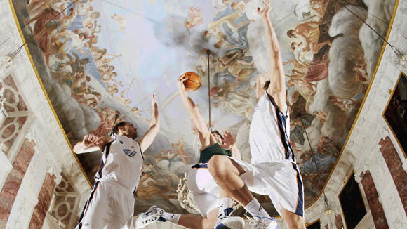 Die Bilderserie (hier ein Ausschnitt des Siegermotivs) der Universität Mannheim bewirbt das Sportstipendium der Hochschule. Die Bilderserie (hier ein Ausschnitt des Siegermotivs) der Universität Mannheim bewirbt das Sportstipendium der Hochschule.