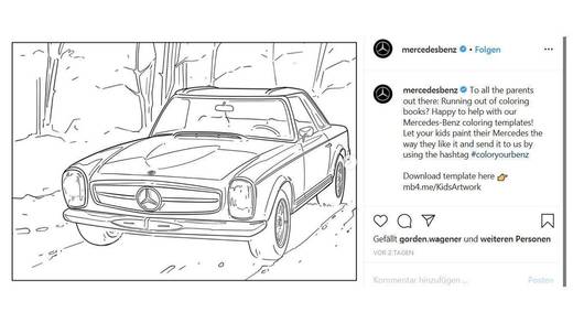 Malvorlage von Mercedes-Benz.