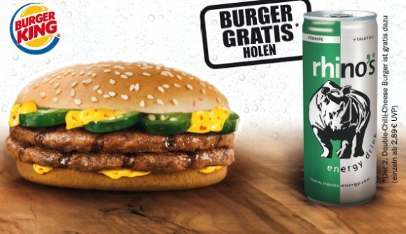 Für 2,89 Euro erhalten Kunden mit einem Rhino’s-Gutschein zwei Burger. Für 2,89 Euro erhalten Kunden mit einem Rhino’s-Gutschein zwei Burger.