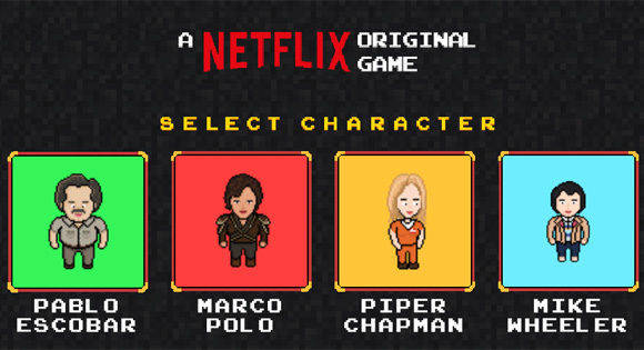 Wer darf's denn heute sein? Pablo Escobar, Marco polo, Piper Chapman oder Mike Wheeler? Das Spiel zu den Netflix-Serien.