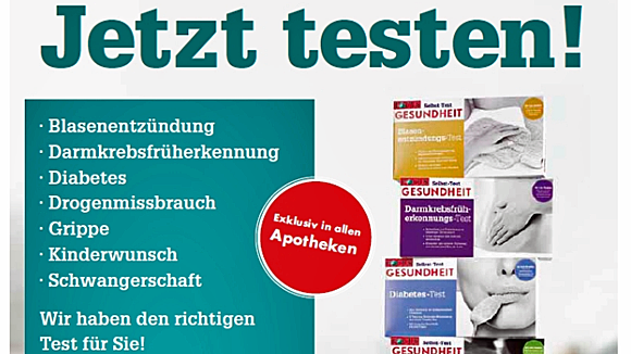 Ab sofort liegen Selbsttest von "Focus-Gesunheit" in deutschen Apotheken - und das Nachrichtenmagazin "Focus" trommelt dafür... Ab sofort liegen Selbsttest von "Focus-Gesunheit" in deutschen Apotheken - und das Nachrichtenmagazin "Focus" trommelt dafür...
