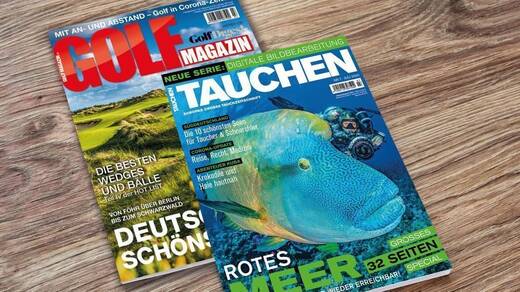 Mit im Joint Venture: Golf Magazin und Tauchen.