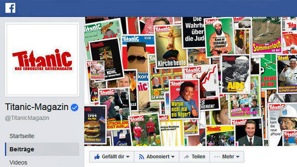 Der Facebook-Auftritt von "Titanic".