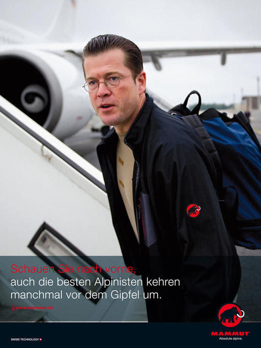 Steilvorlage: Guttenberg im Mammut-Look.