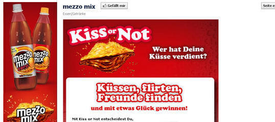 Statt "Likes" können mal "Küsse" über Facebook verteilt werden.