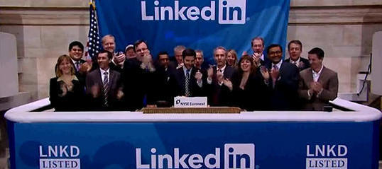 Feierlaune: Linkedin legte 2011 einen erfolgreichen Börsengang hin.