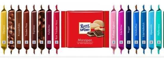 Mafo-Markenranking: Im Schokoladenmarkt konnte sich Ritter Sport unter zwölf getesteten Marken auf den ersten Platz setzen.