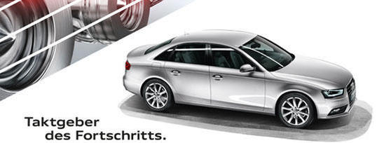 Taktgeber des Fortschritts: Audi-Motiv (Ausschnitt).