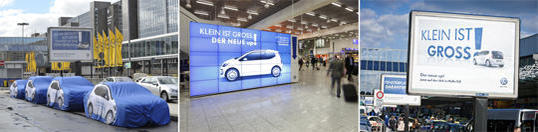 Monatssieger im September: Flughafenwerbung für den Volkswagen Up.