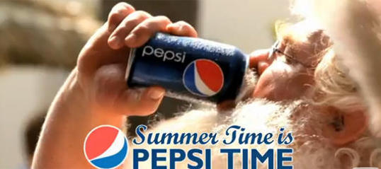 Im Winter Coke, im Sommer Pepsi: der Weihnachtsmann