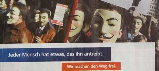 Volksbanken und Raiffeisenbanken marschieren mit Occupy