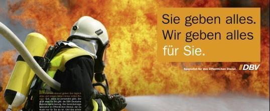Key Visual: Die DBV sagt den Beamten, dass sie die wahren Helden des Alltags sind. 