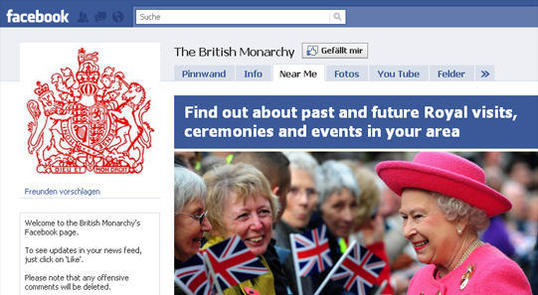 "Offensive Comments will be deleted": Die Queen bei Facebook
