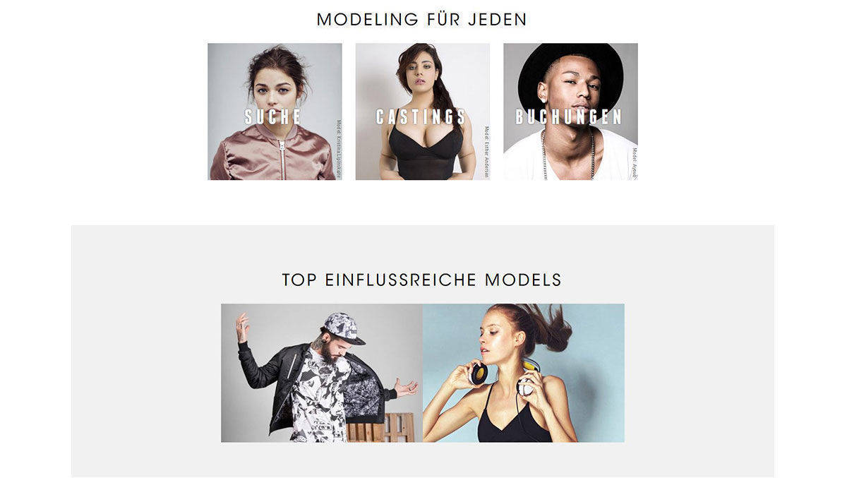 Auf Modelmanagement.com kann sich jeder selbst registrieren und mit Fotografen oder Unternehmen direkt in Kontakt treten.