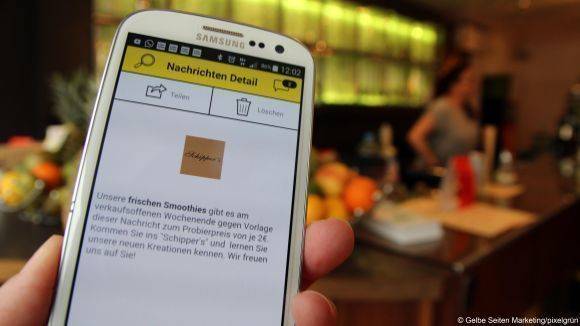 Beim Stadtbummel kommen die Angebote per Push-Nachricht aufs Handy.