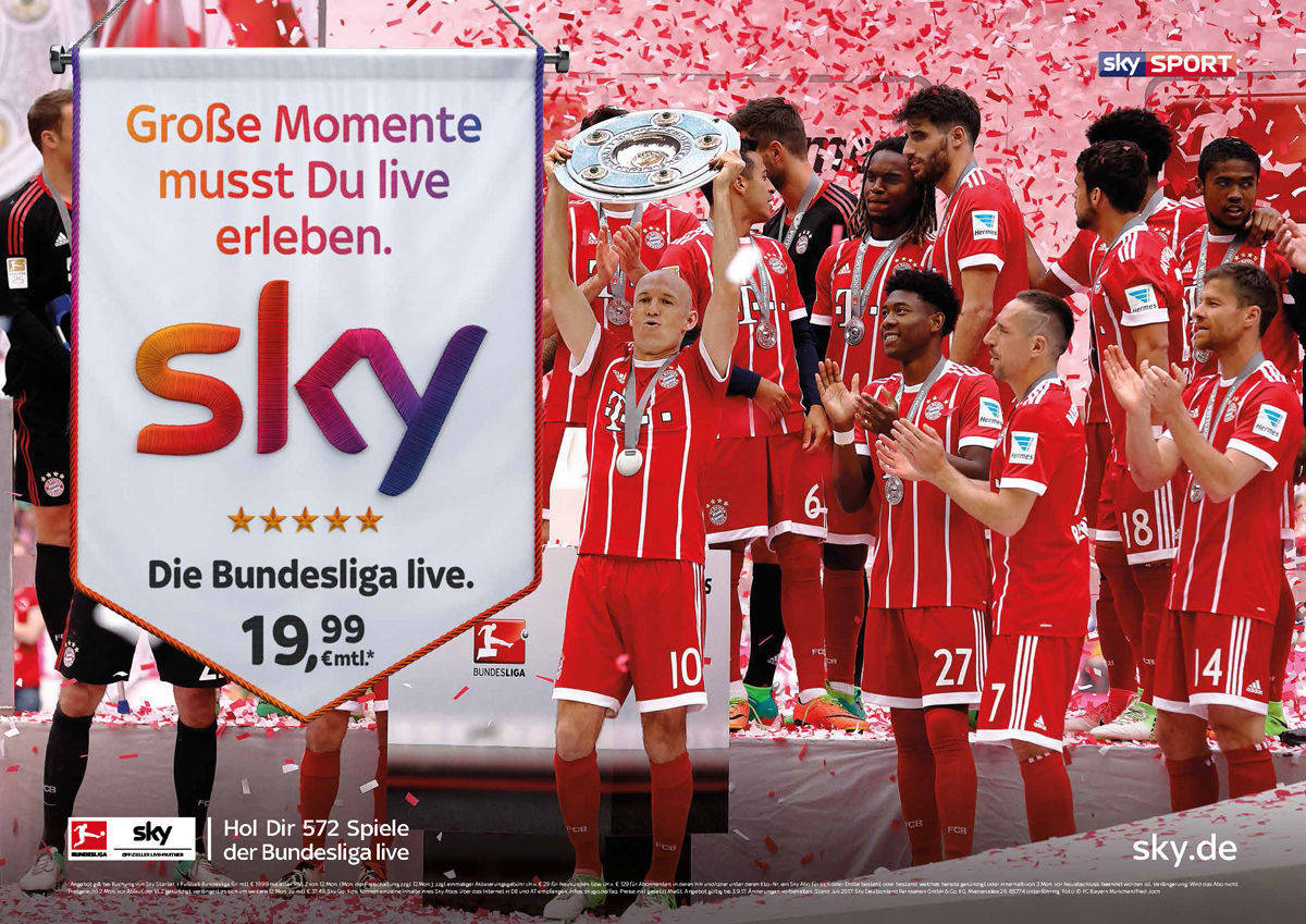 Motiv aus der Sky-Kampagne zum Bundesliga-Start.