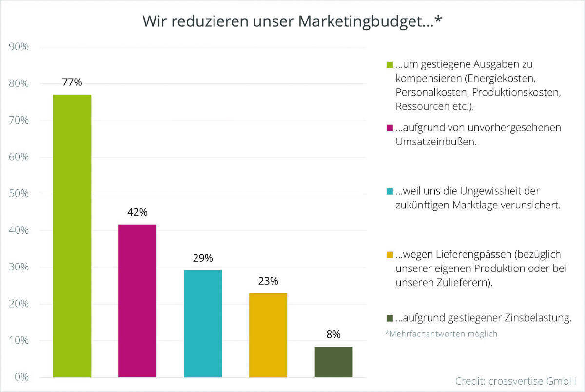 Die Hauptgründe für die Kürzungen der Werbegelder.