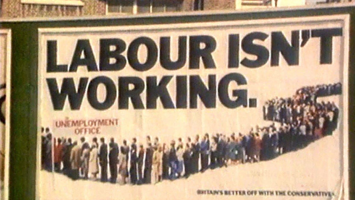 Eines der Plakatmotive im Wahlkampf 1979