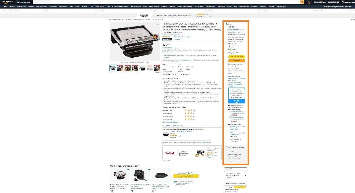 Produktdetailseite mit Amazon Buy Box inkl. Featured OfferProduktdetailseite mit Amazon Buy Box inkl. Featured Offer