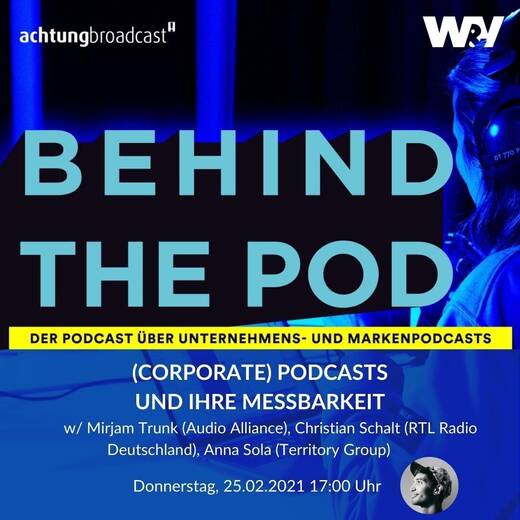 Am Donnerstag um 17 Uhr diskutieren die Macherinnen von "Behind the pod" über die Messbarkeit von Podcasts.