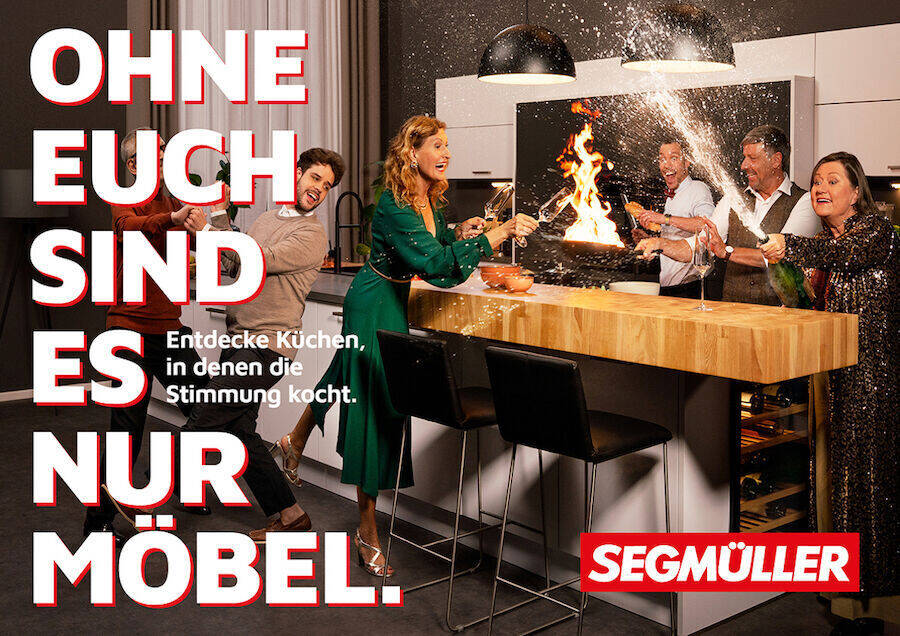 Eine Szene aus dem Küchenvideo der neuen Segmüller-Kampagne.