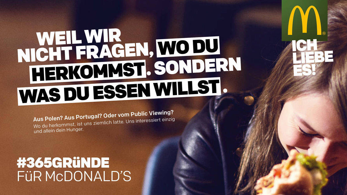 McDonald's-Online-Anzeige: "Wo du herkommst, ist uns ziemlich latte."